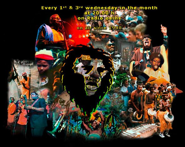 Afrikanische Musik und Reggae Collage